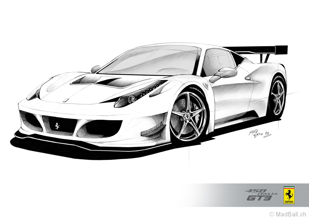 Realizzazione e design del progetto F458 Italia GT3 sottoposto a Ferrari da